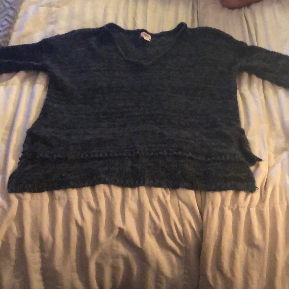 Dark gray knit sweater